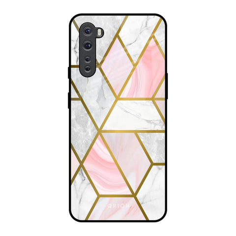 Geometrical Marble OnePlus Nord Glass Back Cover Online