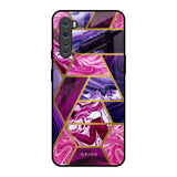 Electroplated Geometric Marble OnePlus Nord Glass Back Cover Online