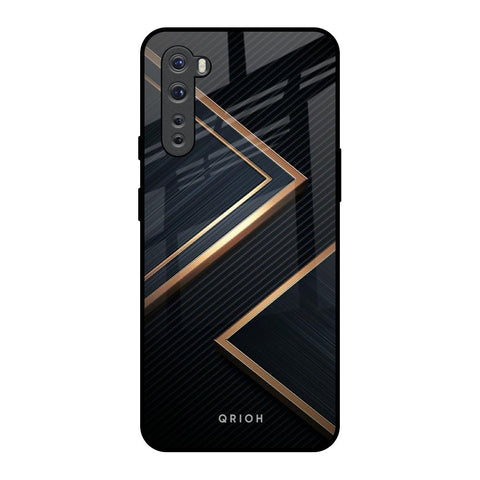 Sleek Golden & Navy OnePlus Nord Glass Back Cover Online