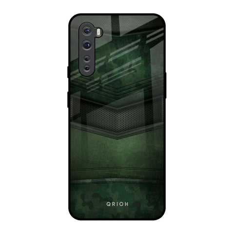 Green Leather OnePlus Nord Glass Back Cover Online