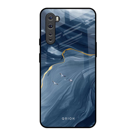 Deep Ocean Marble OnePlus Nord Glass Back Cover Online
