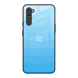 Wavy Blue Pattern OnePlus Nord Glass Back Cover Online