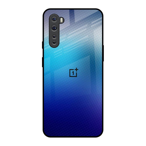 Blue Rhombus Pattern OnePlus Nord Glass Back Cover Online
