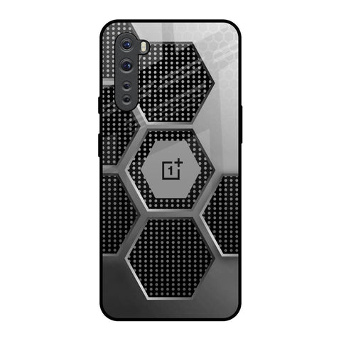 Hexagon Style OnePlus Nord Glass Back Cover Online