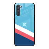 Pink & White Stripes OnePlus Nord Glass Back Cover Online