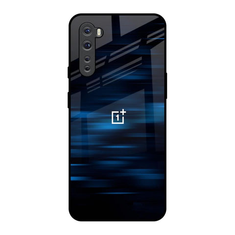 Blue Rough Abstract OnePlus Nord Glass Back Cover Online