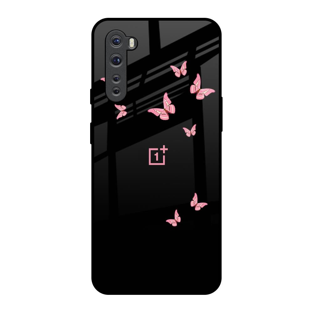 Fly Butterfly OnePlus Nord Glass Back Cover Online