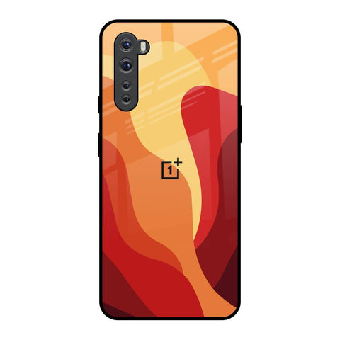 Magma Color Pattern OnePlus Nord Glass Back Cover Online