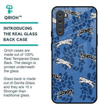 Blue Cheetah Glass Case for OnePlus Nord