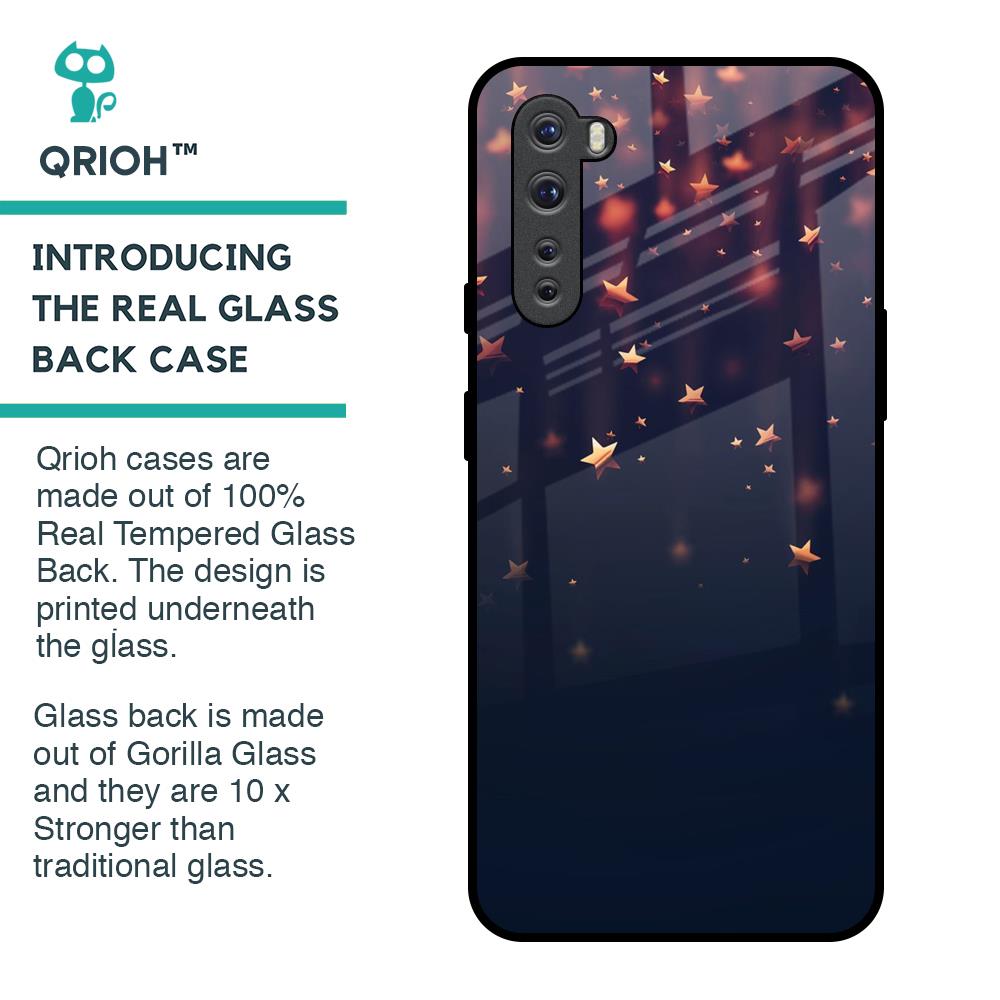 Falling Stars Glass Case For OnePlus Nord