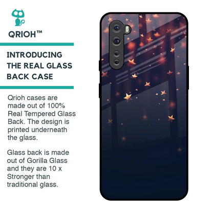 Falling Stars Glass Case For OnePlus Nord