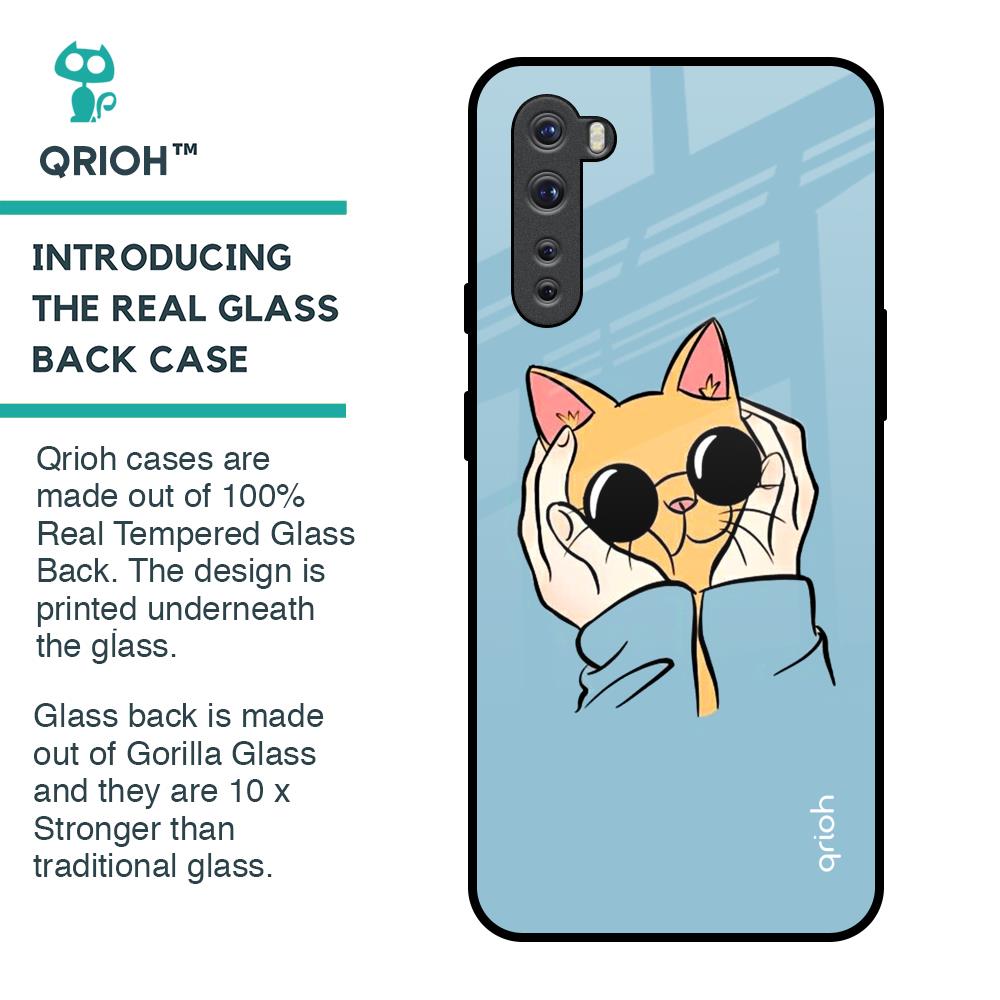 Adorable Cute Kitty Glass Case For OnePlus Nord