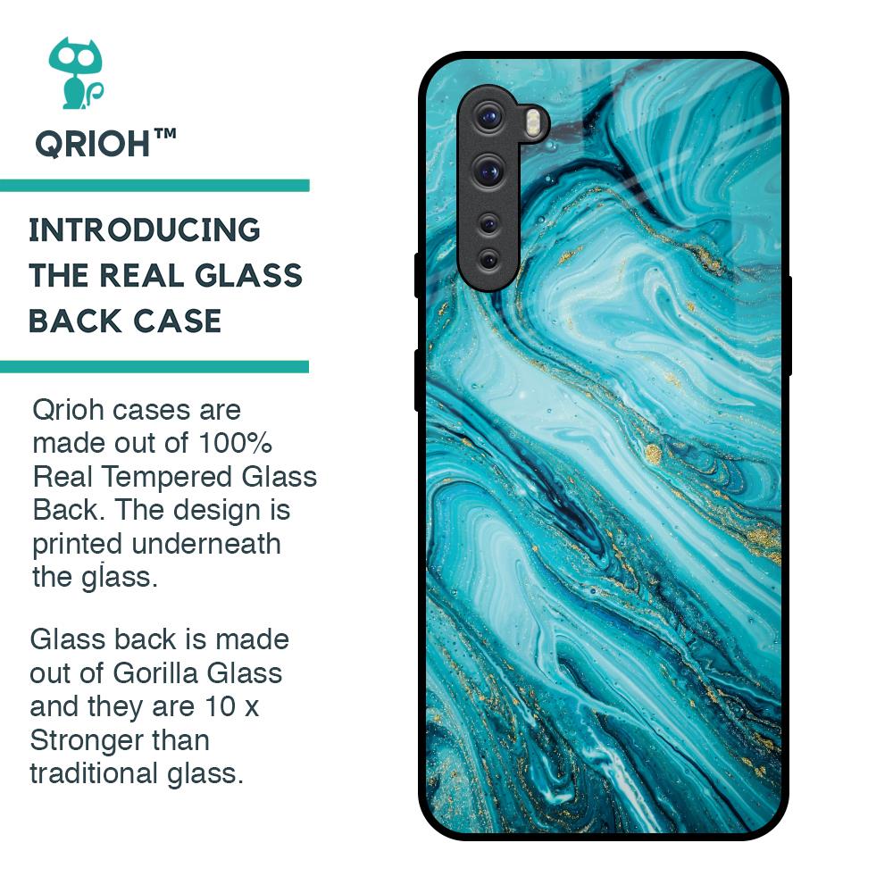 Ocean Marble Glass Case for OnePlus Nord