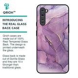 Purple Gold Marble Glass Case for OnePlus Nord