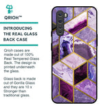 Purple Rhombus Marble Glass Case for OnePlus Nord