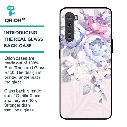 Elegant Floral Glass Case for OnePlus Nord
