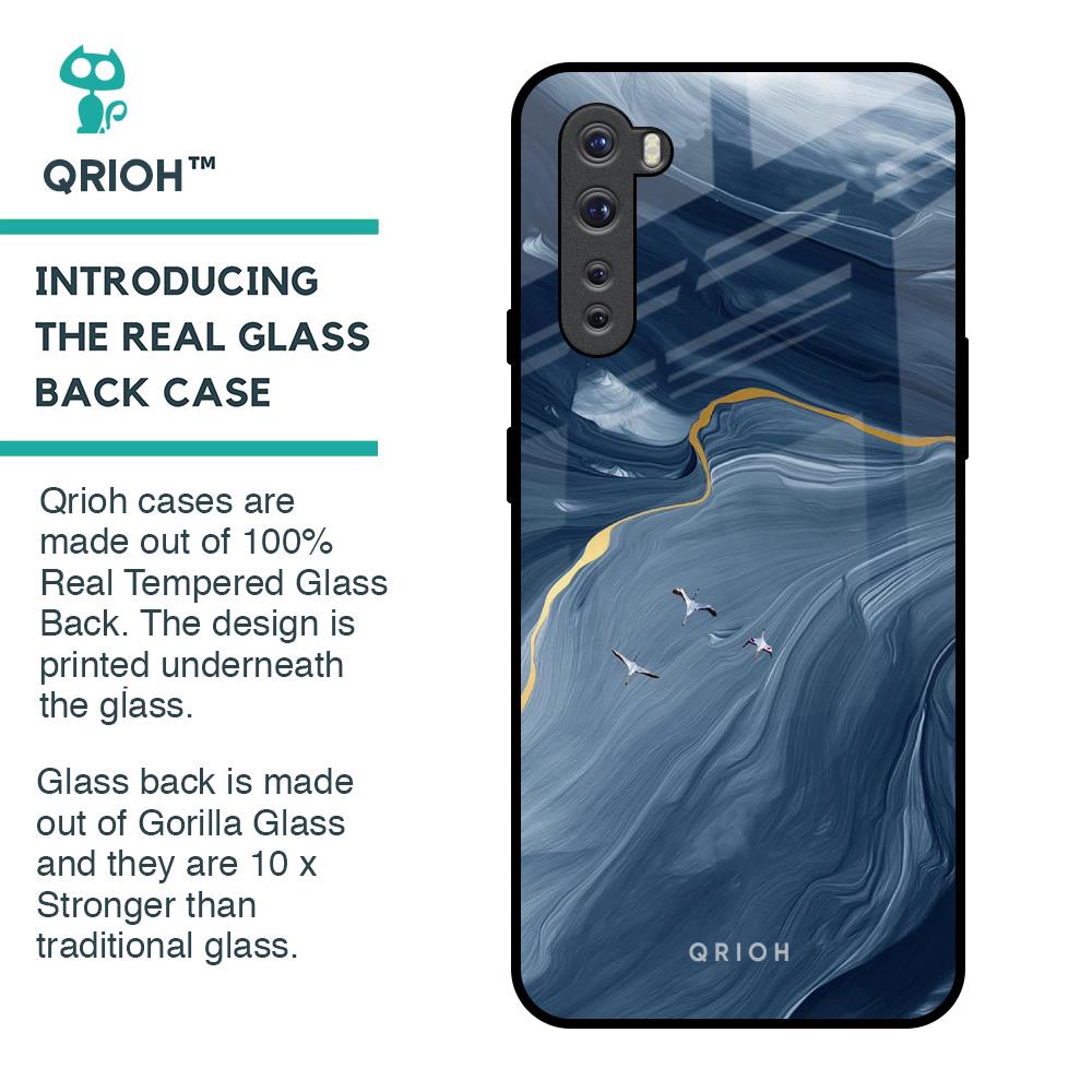 Deep Ocean Marble Glass Case for OnePlus Nord