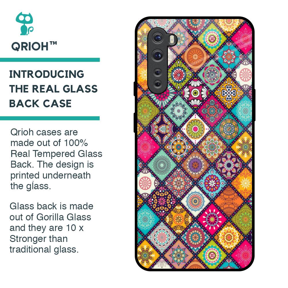 Multicolor Mandala Glass Case for OnePlus Nord