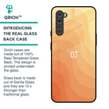 Orange Curve Pattern Glass Case for OnePlus Nord