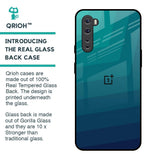 Green Triangle Pattern Glass Case for OnePlus Nord