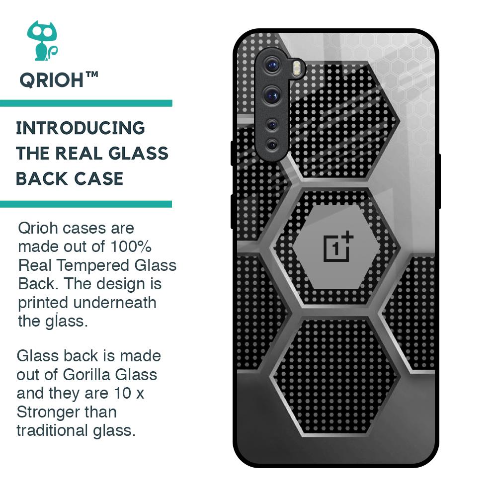 Hexagon Style Glass Case For OnePlus Nord