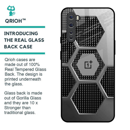 Hexagon Style Glass Case For OnePlus Nord