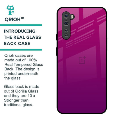 Magenta Gradient Glass Case For OnePlus Nord