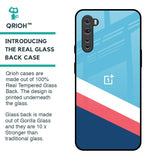Pink & White Stripes Glass Case For OnePlus Nord