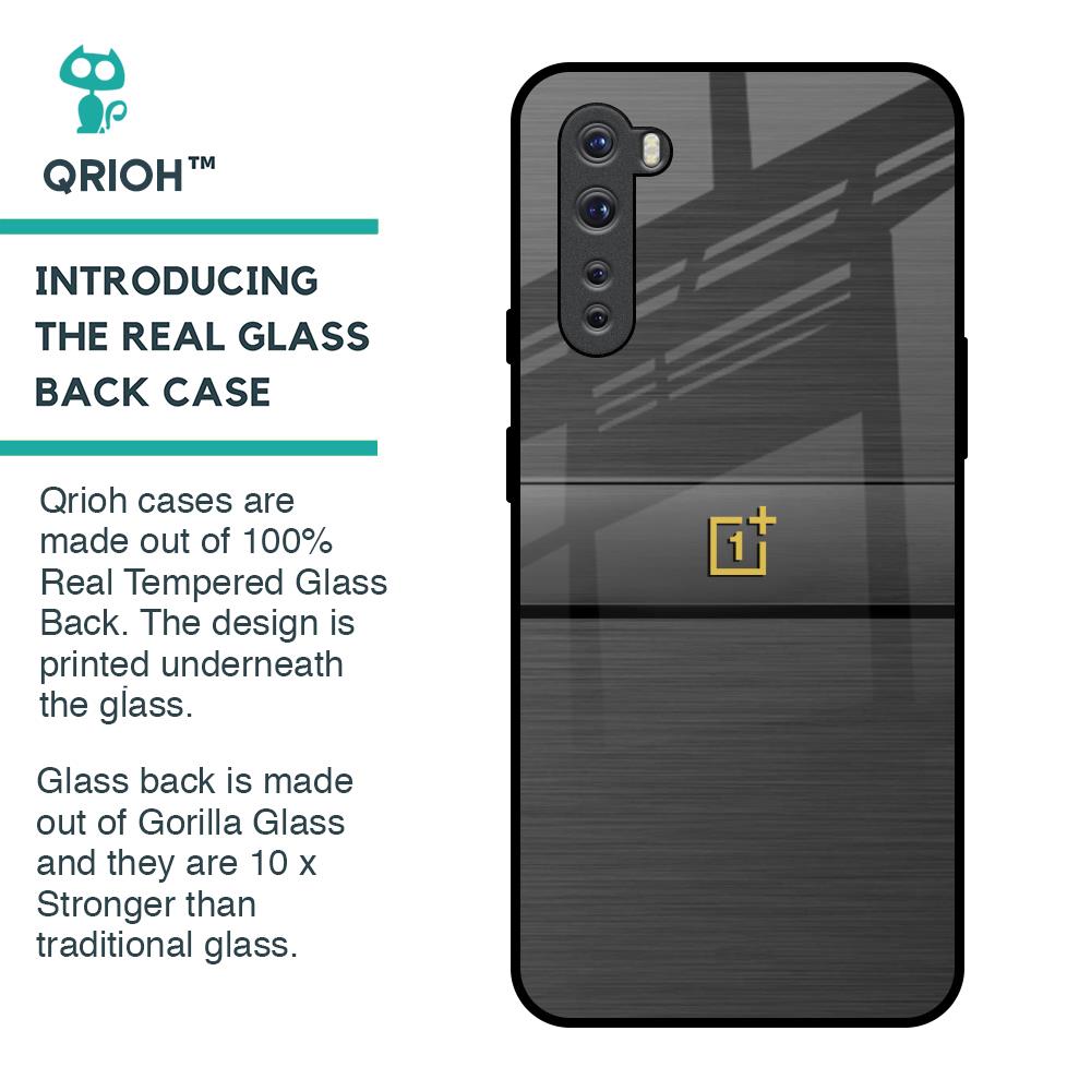 Grey Metallic Glass Case For OnePlus Nord