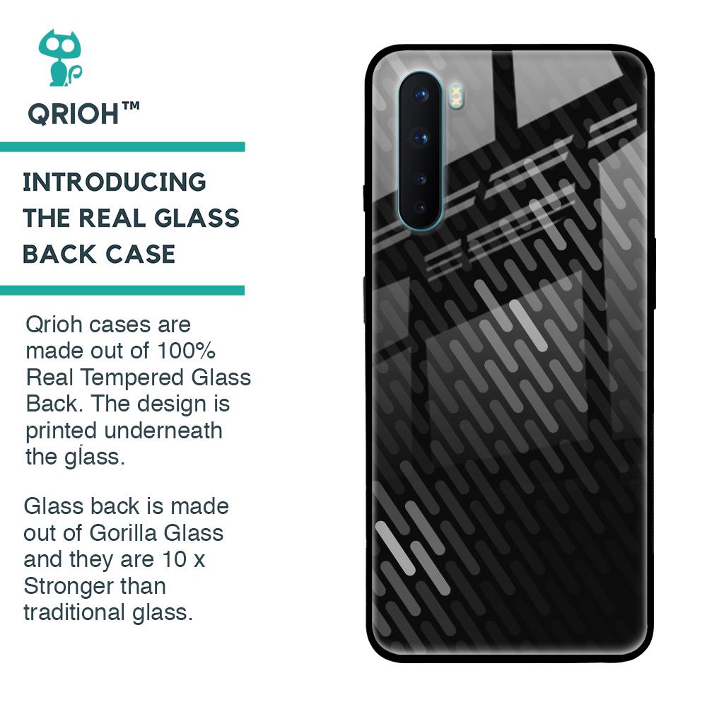 Dark Abstract Pattern Glass Case For OnePlus Nord