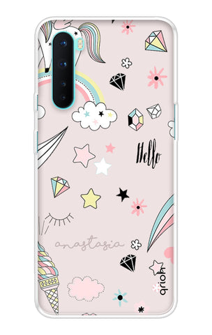 Unicorn Doodle OnePlus Nord Back Cover