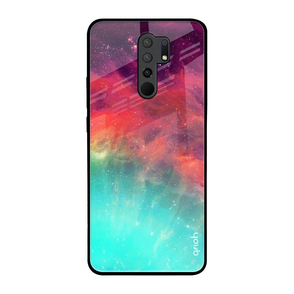 Colorful Aura Redmi 9 prime Glass Back Cover Online