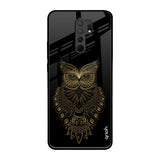 Golden Owl Redmi 9 prime Glass Back Cover Online
