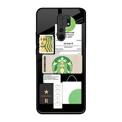 Coffee Latte Redmi 9 prime Glass Back Cover Online