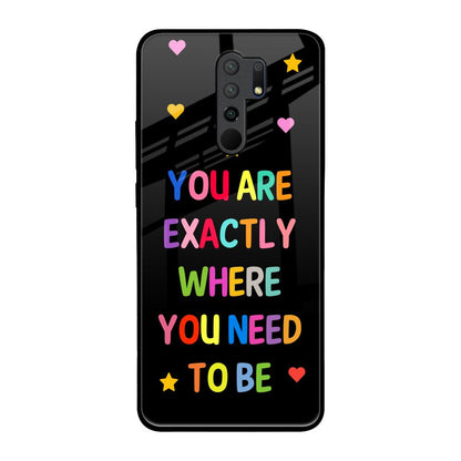 Magical Words Redmi 9 prime Glass Back Cover Online