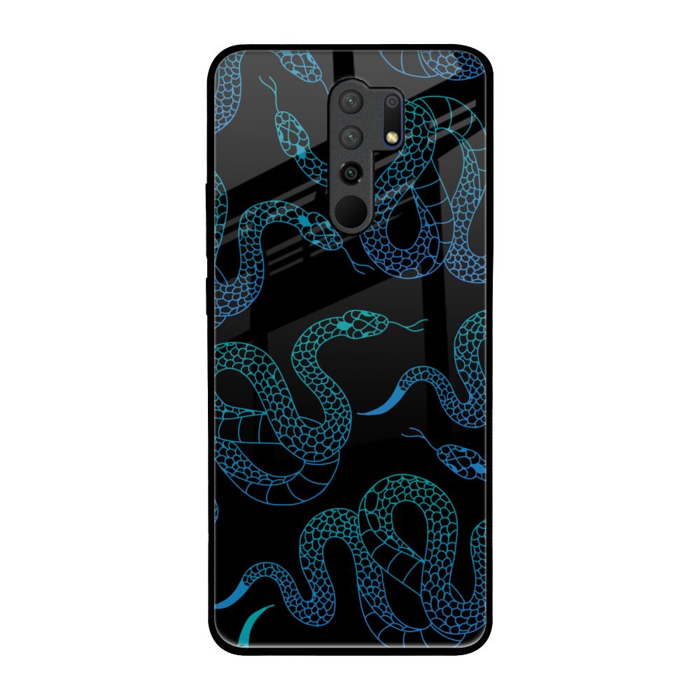 Serpentine Redmi 9 prime Glass Back Cover Online