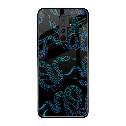Serpentine Redmi 9 prime Glass Back Cover Online