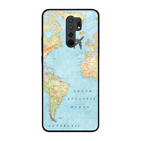 Travel Map Redmi 9 prime Glass Back Cover Online