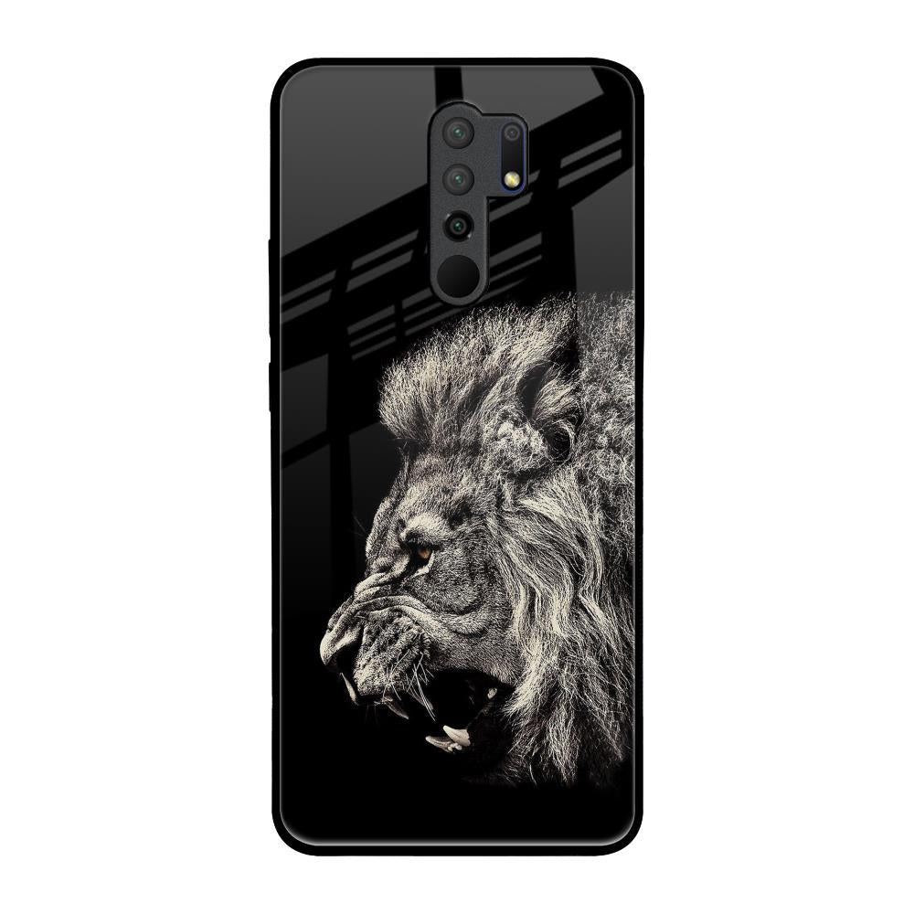 Brave Lion Redmi 9 prime Glass Back Cover Online