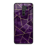 Geometric Purple Redmi 9 prime Glass Back Cover Online
