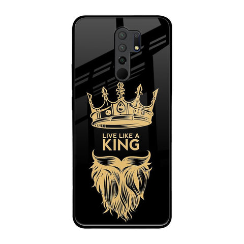 King Life Redmi 9 prime Glass Back Cover Online