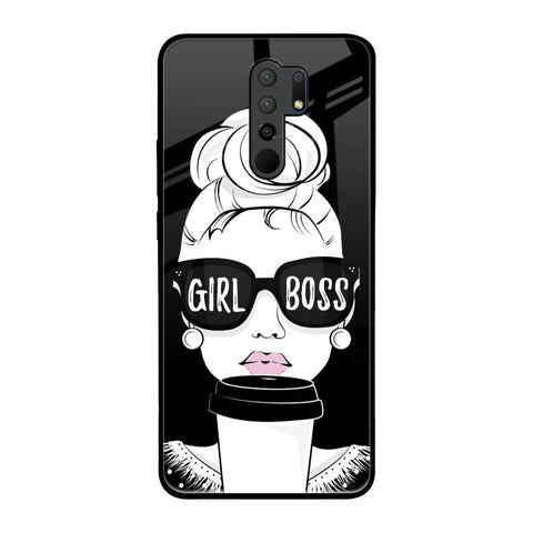 Girl Boss Redmi 9 prime Glass Back Cover Online