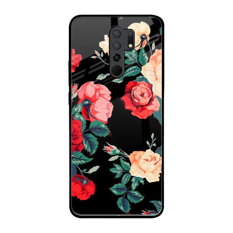 Floral Bunch Redmi 9 prime Glass Back Cover Online