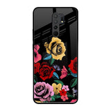 Floral Decorative Redmi 9 prime Glass Back Cover Online