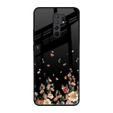 Floating Floral Print Redmi 9 prime Glass Back Cover Online