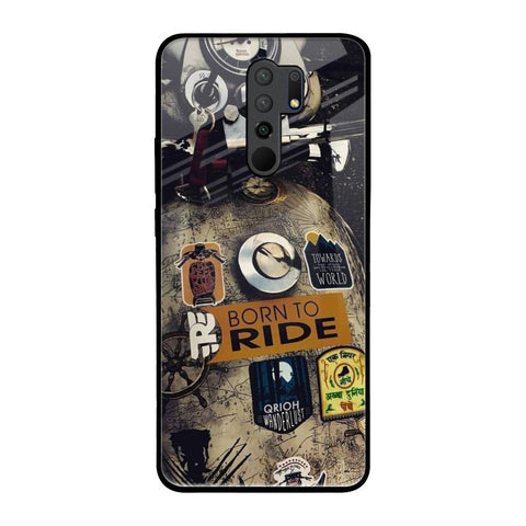 Ride Mode On Redmi 9 prime Glass Back Cover Online