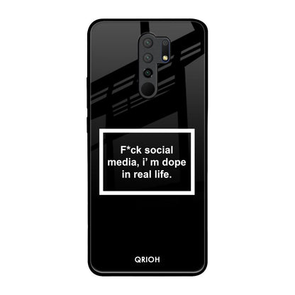 Dope In Life Redmi 9 prime Glass Back Cover Online