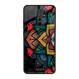Retro Gorgeous Flower Redmi 9 prime Glass Back Cover Online