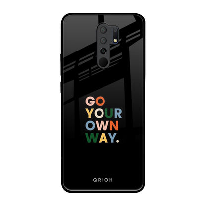 Go Your Own Way Redmi 9 prime Glass Back Cover Online