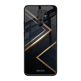 Sleek Golden & Navy Redmi 9 prime Glass Back Cover Online